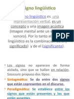 El Signo Lingüístico Significante, Significado