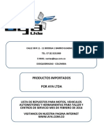 Lista Precios Repuestos Clientes 2016 Color Febrero PDF