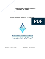 Projet Module: Réseau Industrielle: Départent Informatique Industrielle ENISO Université de Sousse