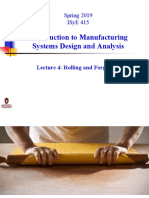 Introduction To Manufacturing Systems Design and Analysis: Spring 2019 Isye 415