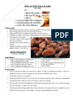 Alitas de Pollo Fritas Al Ajillo