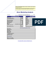 Direct Marketing Analysis: Gross Margin Per Unit Direct Mail Cost Per Unit