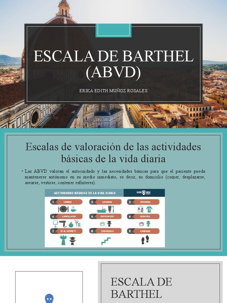 Escala de Barthel (ABVD) | PDF | Invalidez | Bienestar