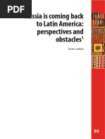 Russia Is Coming Back To Latin America: Perspectives and Obstacles