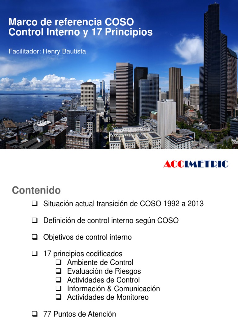 Marco COSO Control Interno | PDF | Procesos de negocio | Información