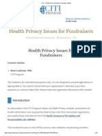 Health Privacy Issues For Fundraisers
