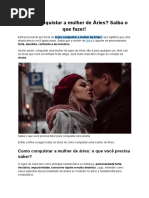 Como conquistar uma mulher de Áries