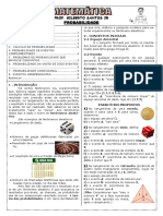 Apostila de Probabilidade (9 Páginas, 69 Questões, Com Gabarito)