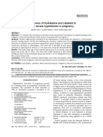 Comparison of Hydralazine and Labetalol to lower severe hypertension in pregnancy