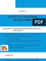 Unit 2: Aspect of Personal Development
