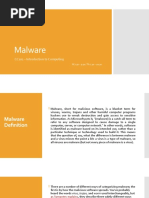 Malware: CC101 - Introduction To Computing