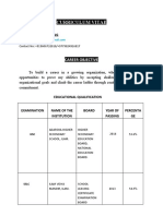 Curriculum Vitae: Career Objective