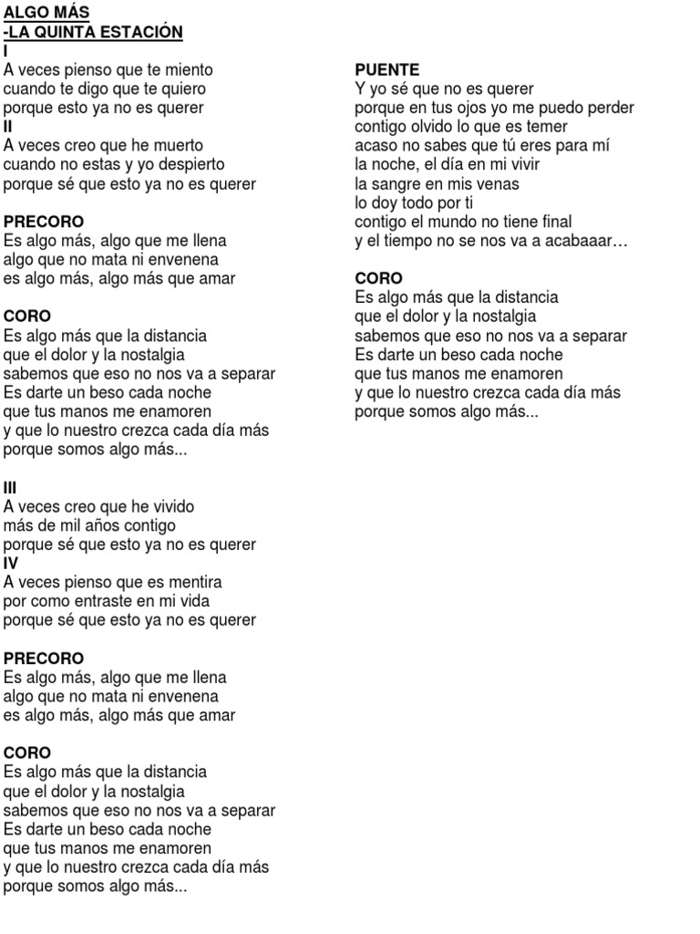 Algo Mas La Quinta Estacion PDF