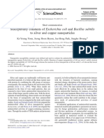 Susceptibility constants of Escherichia coli and Bacillus subtilis to silver and copper nanoparticles