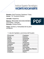 Tarea Unidad 1.1 Verticalidad de Los Pisos Ecológicos.