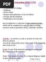 Project Scheduling PERT/CPM