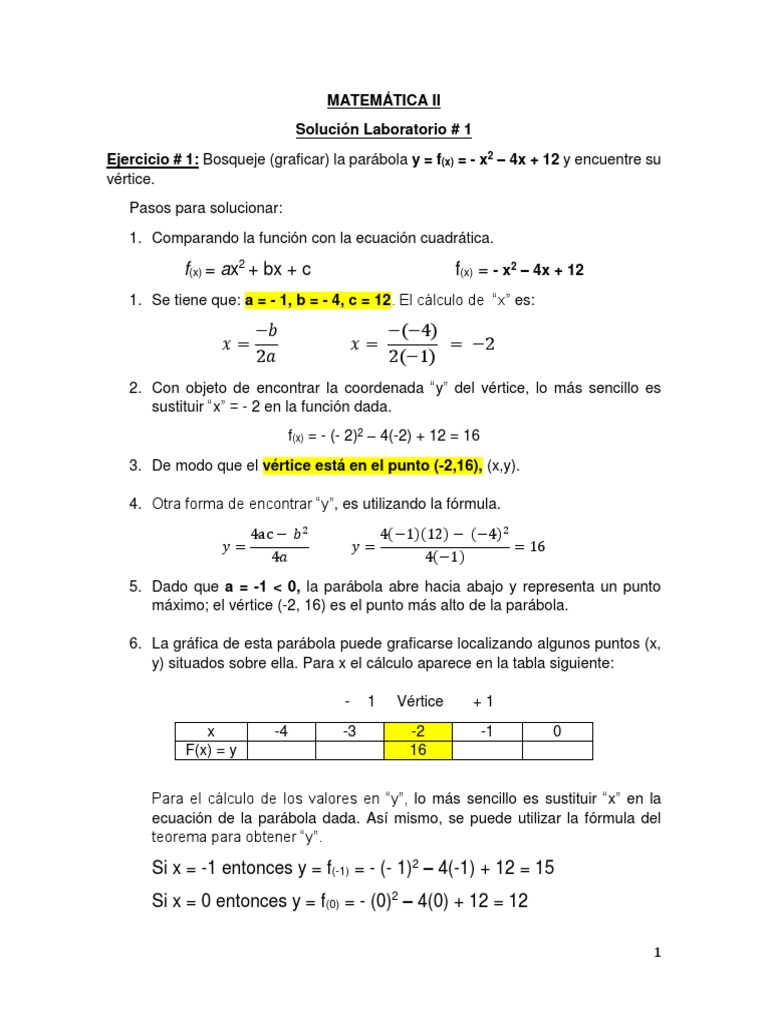 Lab 1 Solucion 1 Funcion Matematicas Objetos Matematicos