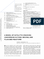 Catalytic Cracking Conversion Fixed, Fluid-Bed Reactors: Model OF AND