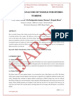 Numerical Analysis of Nozzle For Hydro-Turbine: Prof. Sunil Shukla, DR - Pushpendra Kumar Sharma, Deepak Bisen