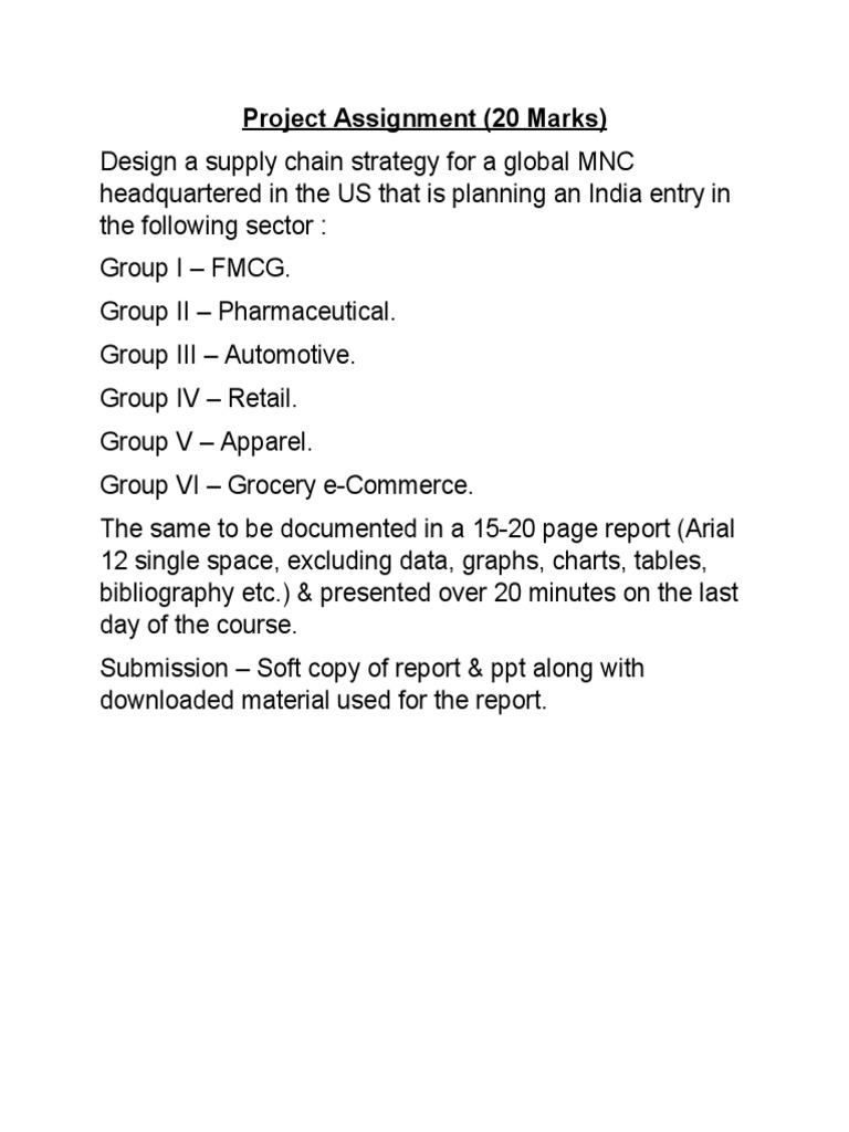 Project Assignment (20 Marks) | PDF