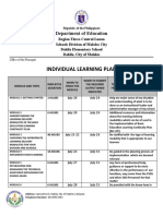 Individual Learning Plan: Department of Education