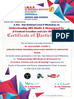 Certificate of Participation: DR.M.G.R