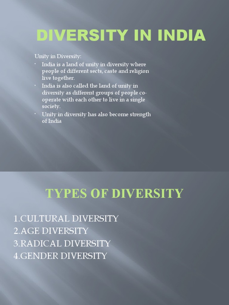 Diversity in India PDF