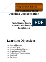 Factors Considered in Deciding Compensation