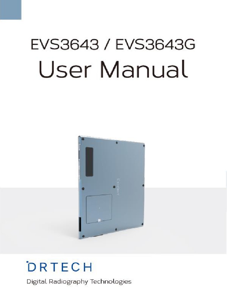 7 Capteur Plan DR Tech User Manual Evs3643 (G) - Um - Com - en - 00 -  170712, PDF, Medical Device