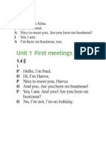 Unit 1 First Meetings