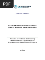 Standard Form of Agreement For Use by World Bank Borrowers