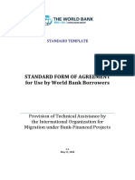 Standard Form of Agreement For Use by World Bank Borrowers