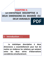 Chapitre II La Statistique Descriptive À Deux Dimensions PDF