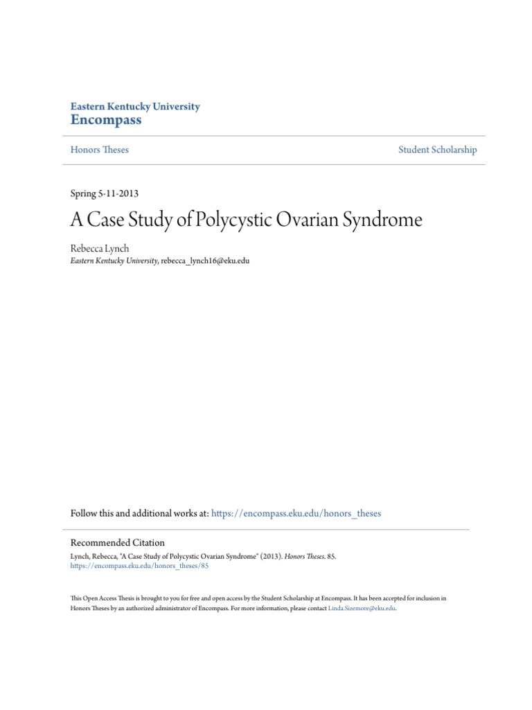 Case Study of Polycystic Ovarian Syndrome | PDF | Polycystic Ovary ...