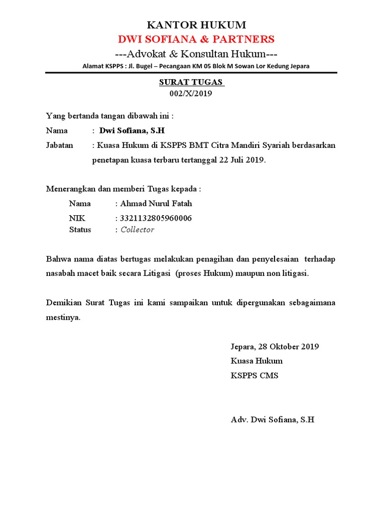 Surat Tugas