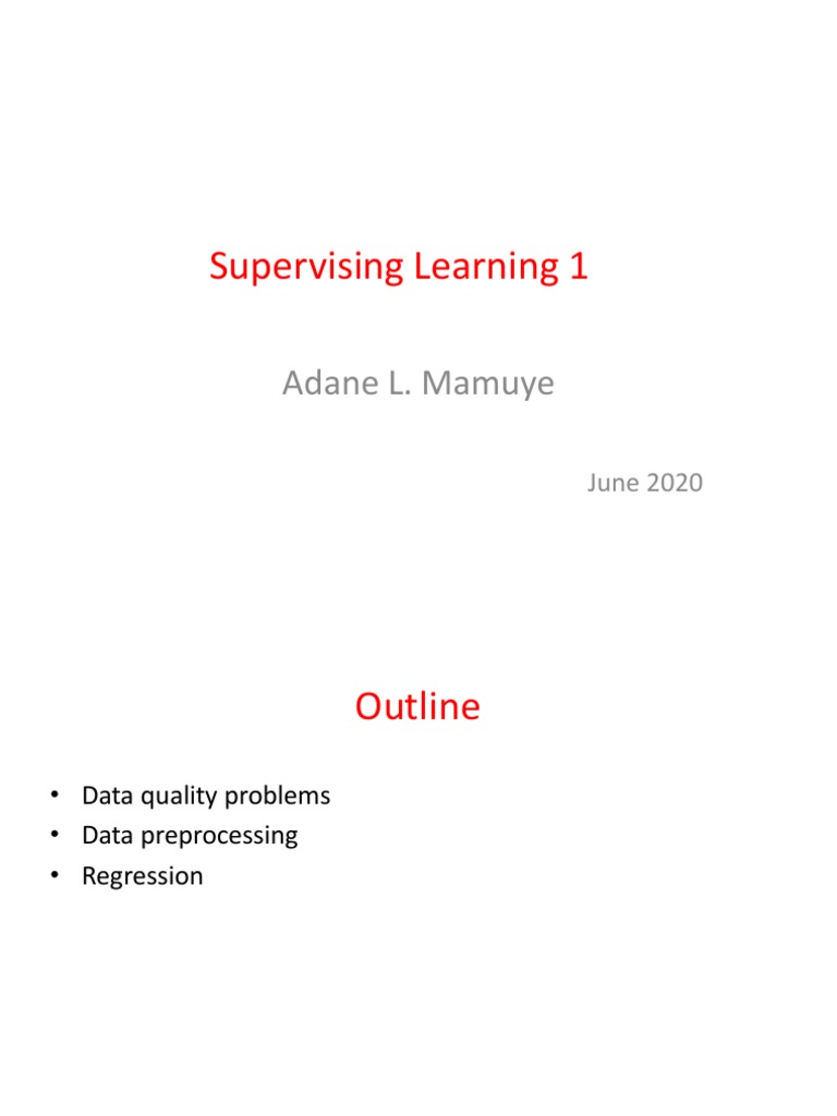 Supervised Learning 1 PDF | PDF | Eigenvalues And Eigenvectors ...