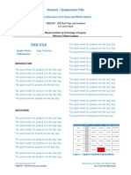 Seminar-Symposium Report Format