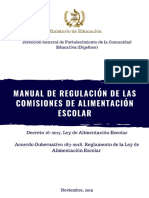 Manual de Regulación de Las Comisiones de Alimentación Escolar. 121219