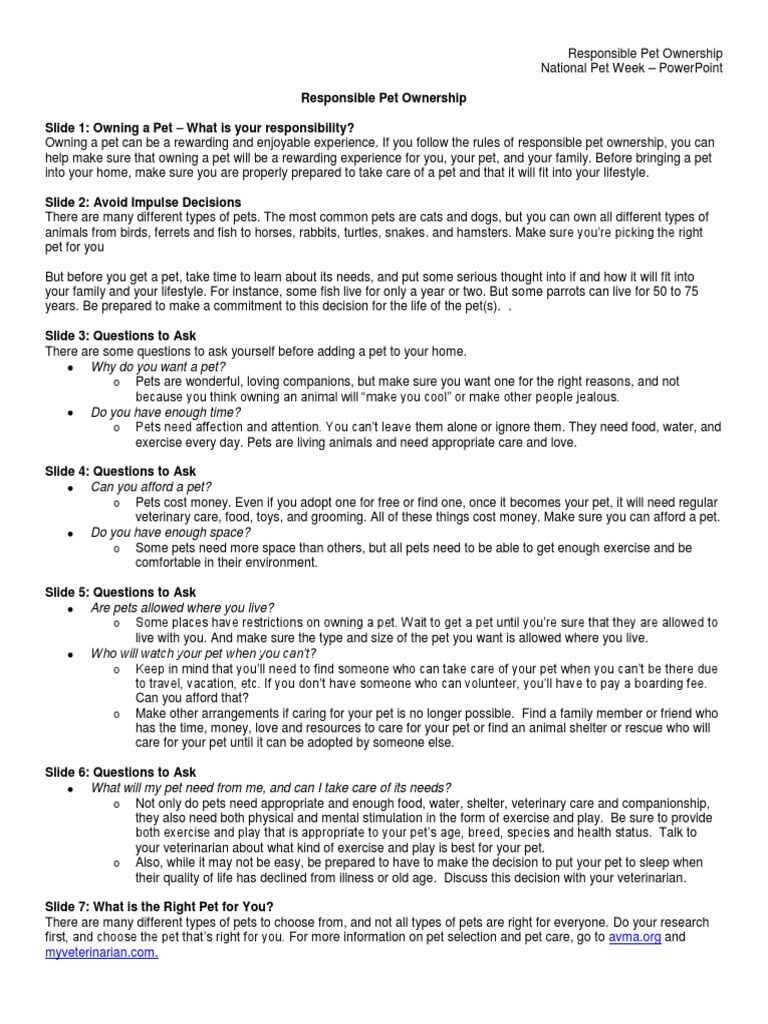 Why Do You Want A Pet? PDF Pet Neutering