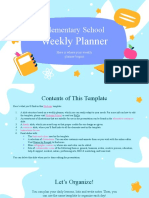 Elementary School: Weekly Planner