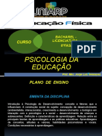 Aula PSICOLOGIA DA EDUCAÇÃO 05 de agosto de 2020