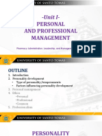 Unit 1 Personal and Professional Management