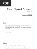 Class, Object and Casting