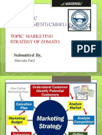 Strategic Management (Cm681) : Topic: Marketing Strategy of Zomato