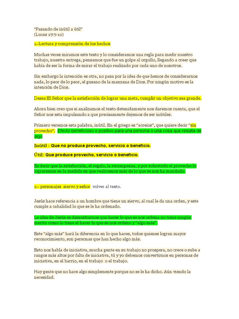De Inútil a Útil: Iniciativa y Visión | PDF | Religión y creencia