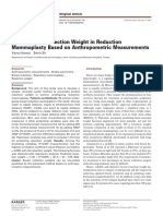 Breast: Prediction of Resection Weight in Reduction Mammaplasty Based On Anthropometric Measurements