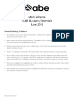 Mark Scheme 3UBE Business Essentials June 2019: General Marking Guidance