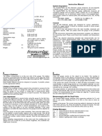 Technical Data System Description: Instruction Manual