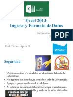 02 Excel 2013 - Ingreso y Formato de Datos Prof. Dennis A.