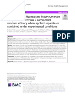 (Ceva的疫苗) Comparison of M hyo & PCV2 commercial vaccines efficacy when applied separate or combined under experimental conditions - 2020年